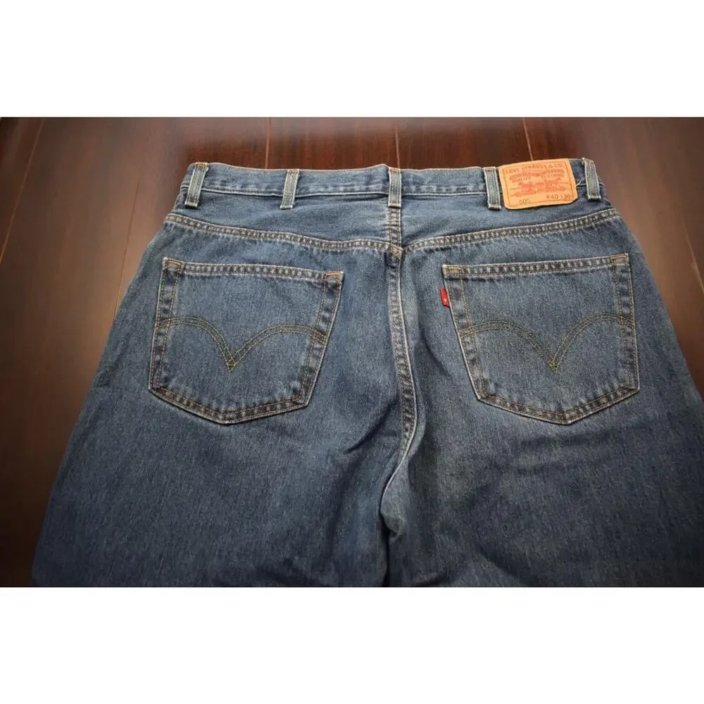 Levi's 505 Regular Fit Straight Denim Blue Jeans Mens Size‎ 38 x 29